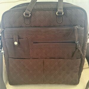 Vera Bradley Quilted Laptop Tote Bag for Women - Brown 13x13